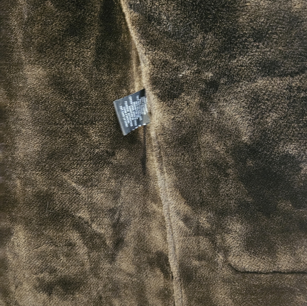Shearling long coat. Size M. Real fur trim. - Picture 9 of 16